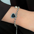 Shein Black Heart Bracelet - 