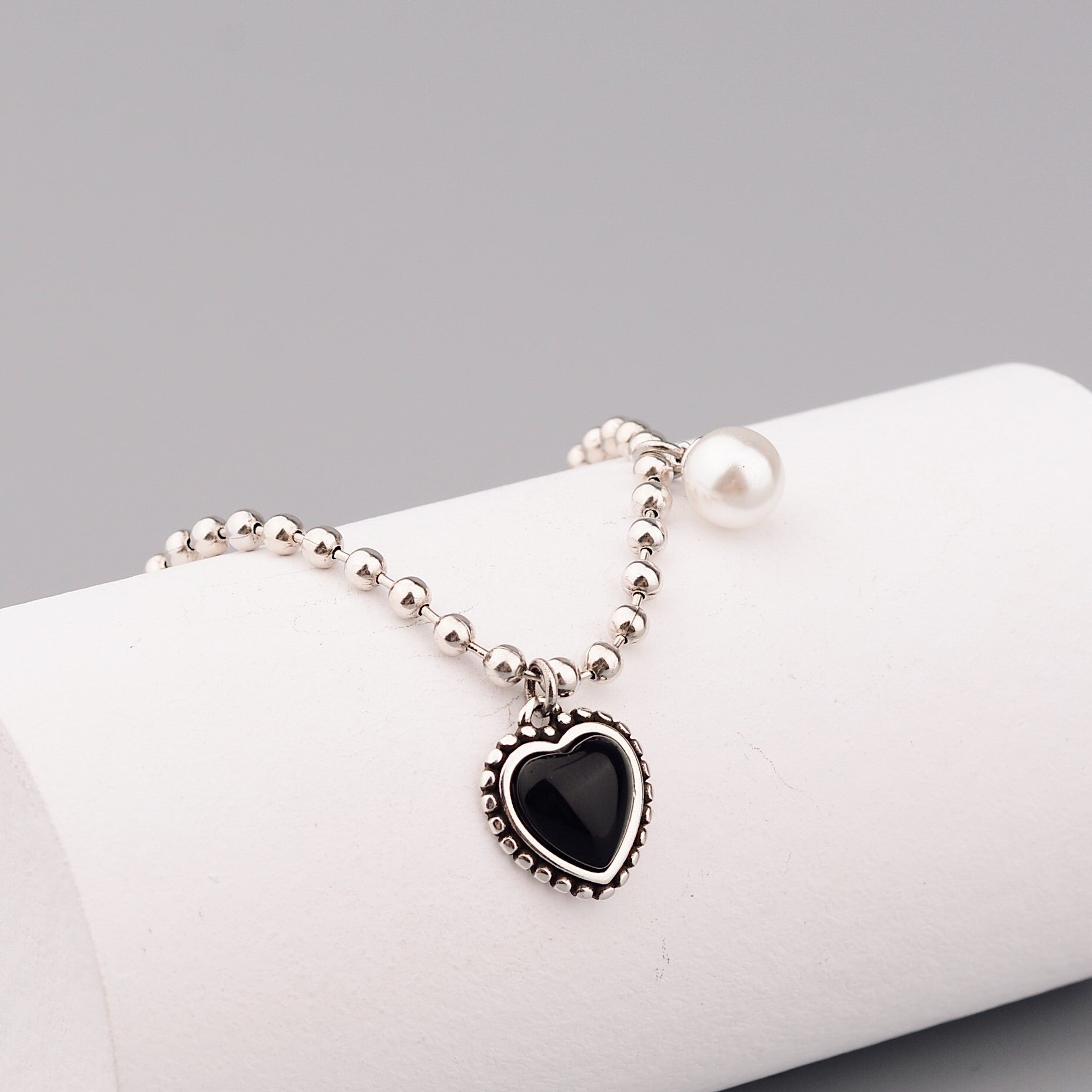 Shein Black Heart Bracelet - 