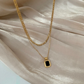 Black Valerie Chain Necklace - 