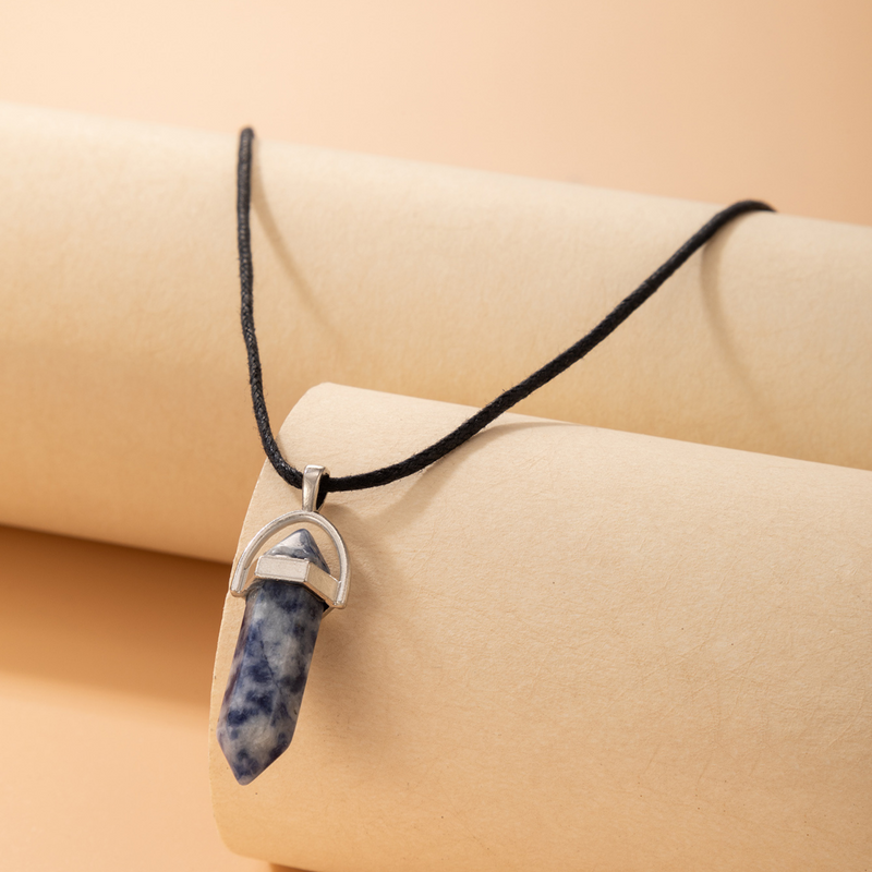 Blue Spot Jasper Pendant Necklace