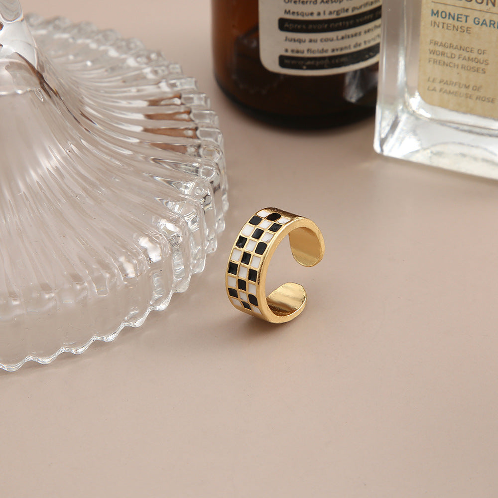 Checker Ring | Size 7 (Adjustable) - Rings