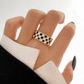 Checker Ring | Size 7 (Adjustable) - Rings