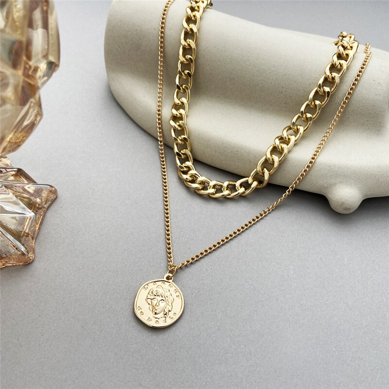 Chunky Chain Coin Necklace