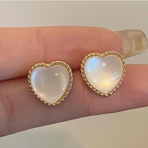 Crystal Hearts Studs - Earrings