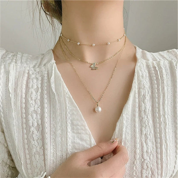 Ethereal Layered Necklace - 