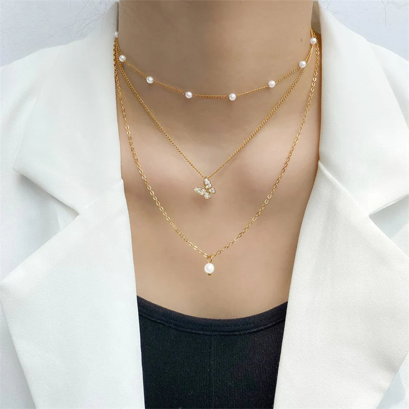 Ethereal Layered Necklace - 