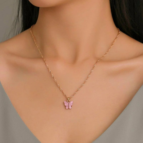 Pink Flutter Pendant