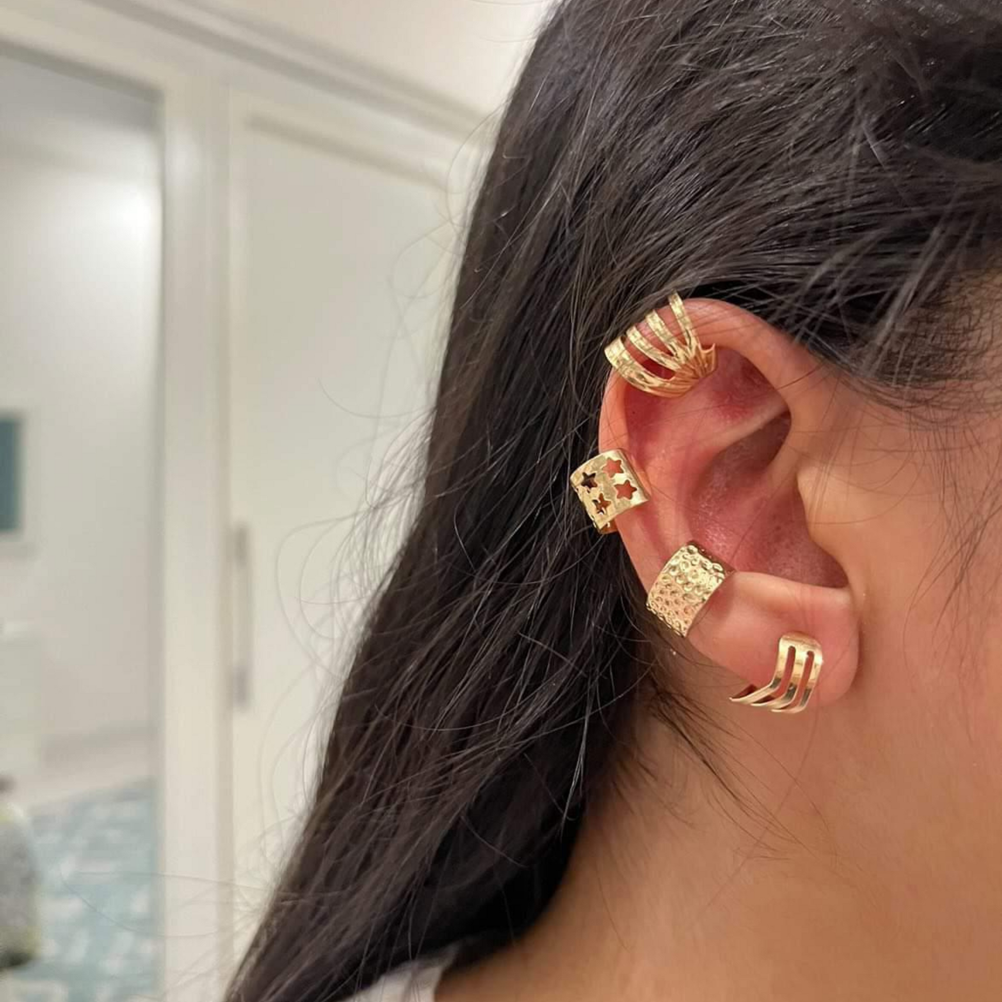 Set of 4 Geometric EarCuffs - Earrings