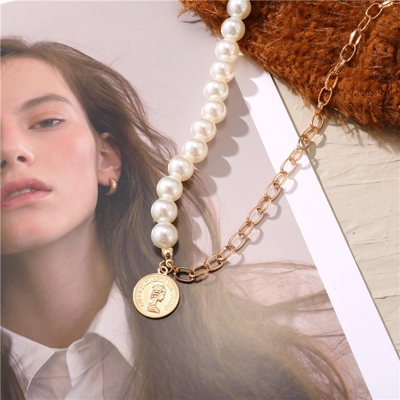 The Half Pearl Half Chain Necklace: A Quirky Odyssey of Elegance | by  Trendolla Jewelry | Medium
