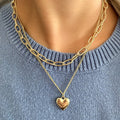 Heart Chain Necklace - Necklaces