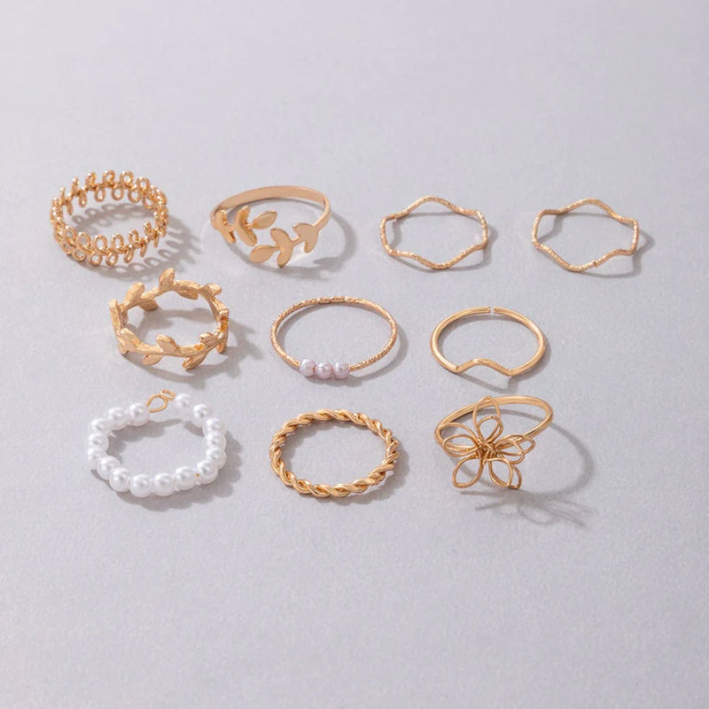 Leafy Ring Set | Size 7