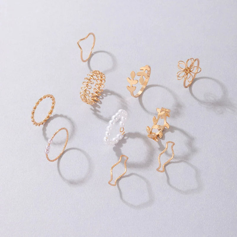 Leafy Ring Set | Size 7