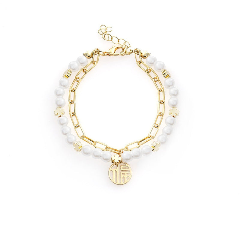 Stainless Maria Pearl Bracelet