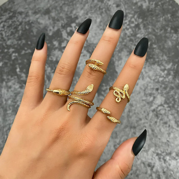 Minimal Snake Ring Set | Size 7 - 