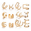 Set of 12 Non-Piercing EarCuffs - 