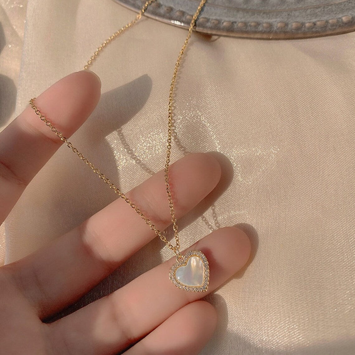 Opal Heart Pendant - 