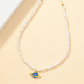 Shein Royal Blue Planet Necklace - 