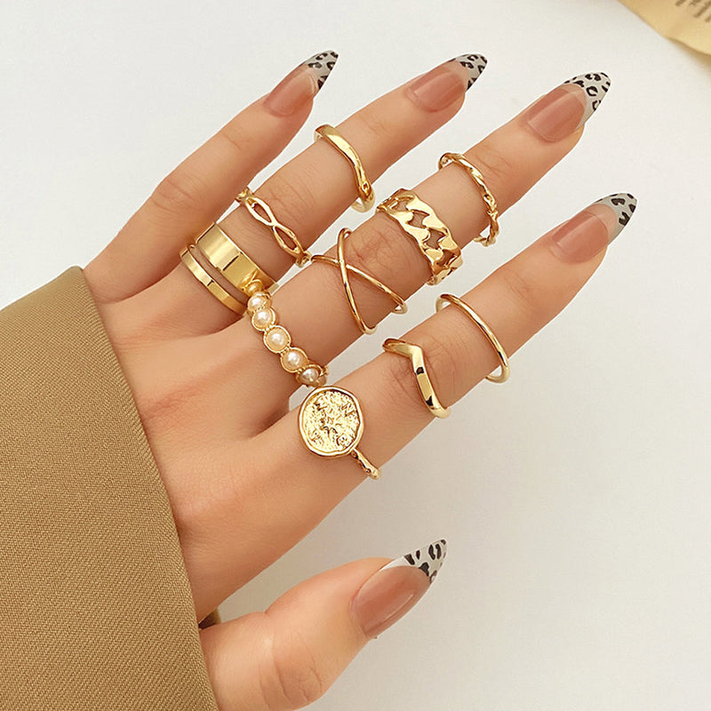 Gold discount rings shein