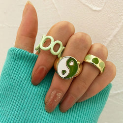 Shein Sage Green Ring Set | Size 7