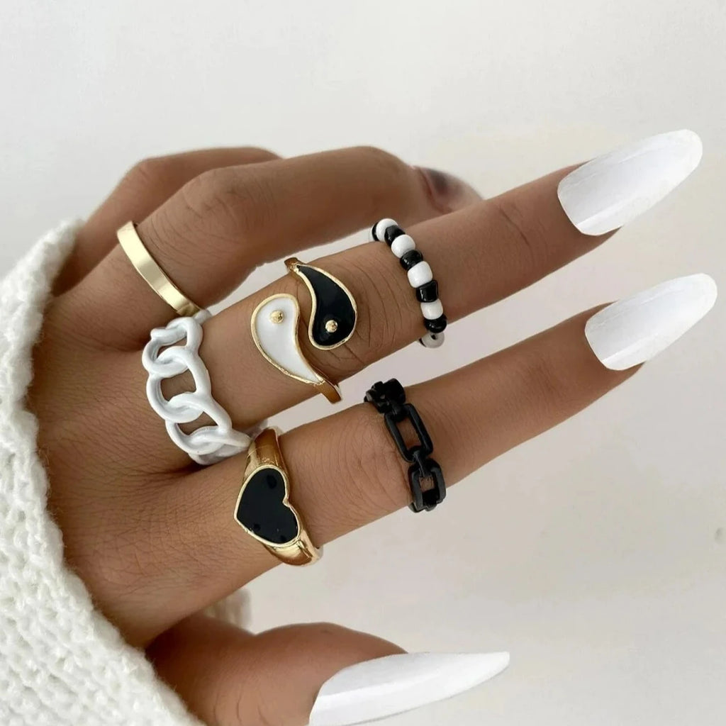 Shein Yin Yang Ring Set Jewels by Floret