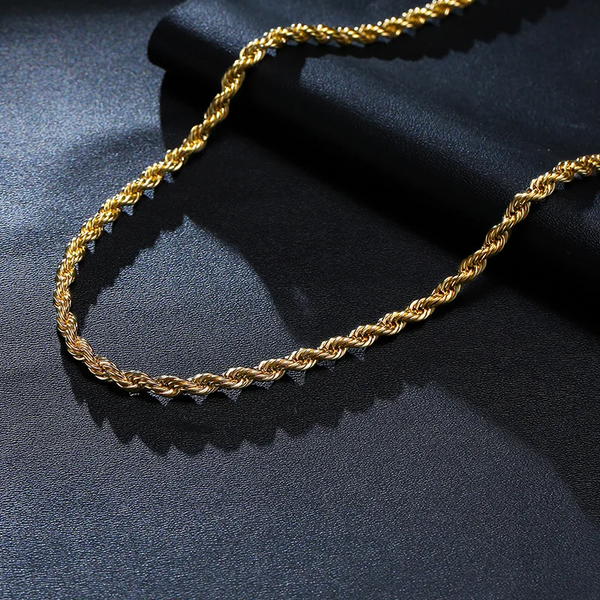 Stainless Steel Twisted Chain Necklace