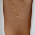 Studded Crescent Pendant - Charms & Pendants