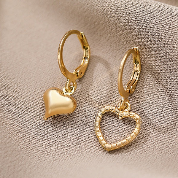 Shein Twin Heart Earrings - Earrings