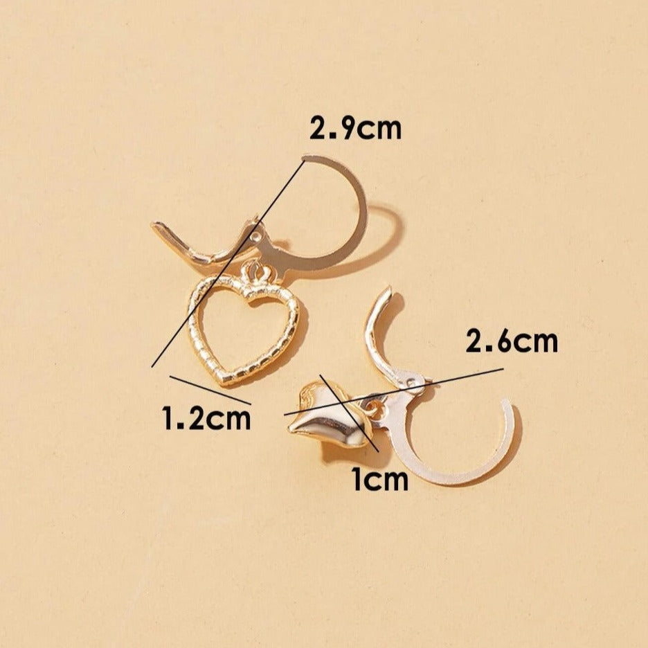 Shein Twin Heart Earrings - 