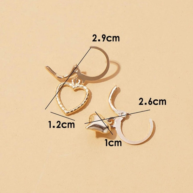 Shein- 1pair Rhinestone Decor Geometric Stud Earrings – Bagallery