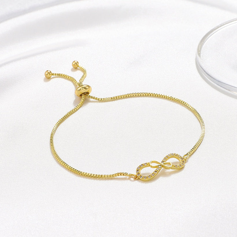 Stainless Zircon Infinity Bracelet - Bracelets